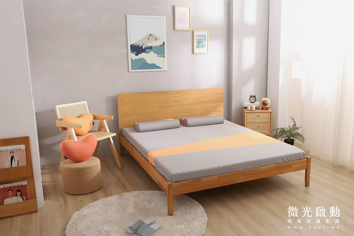 床墊商品攝影｜高支撐機能床墊明亮臥室情境攝影｜恬楉股份有限公司 29