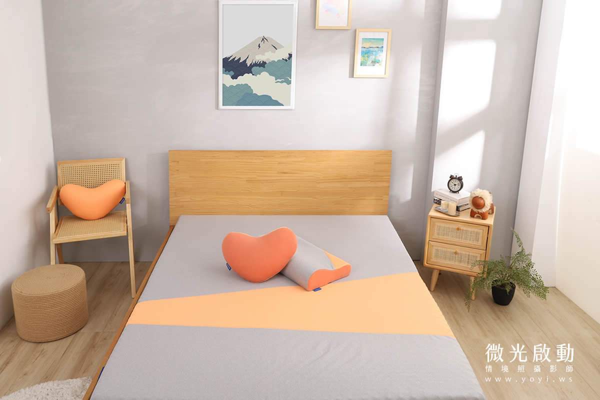 床墊商品攝影｜高支撐機能床墊明亮臥室情境攝影｜恬楉股份有限公司 61