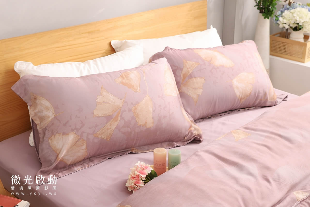 寢具商品攝影｜藍色沉穩圖騰雙人床包組情境攝影｜愛利斯寢具 21