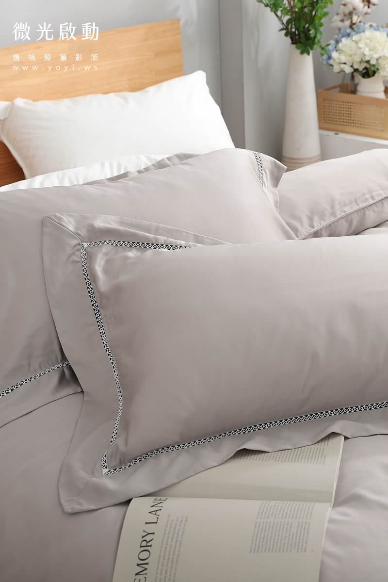 寢具商品攝影｜藍色沉穩圖騰雙人床包組情境攝影｜愛利斯寢具 39