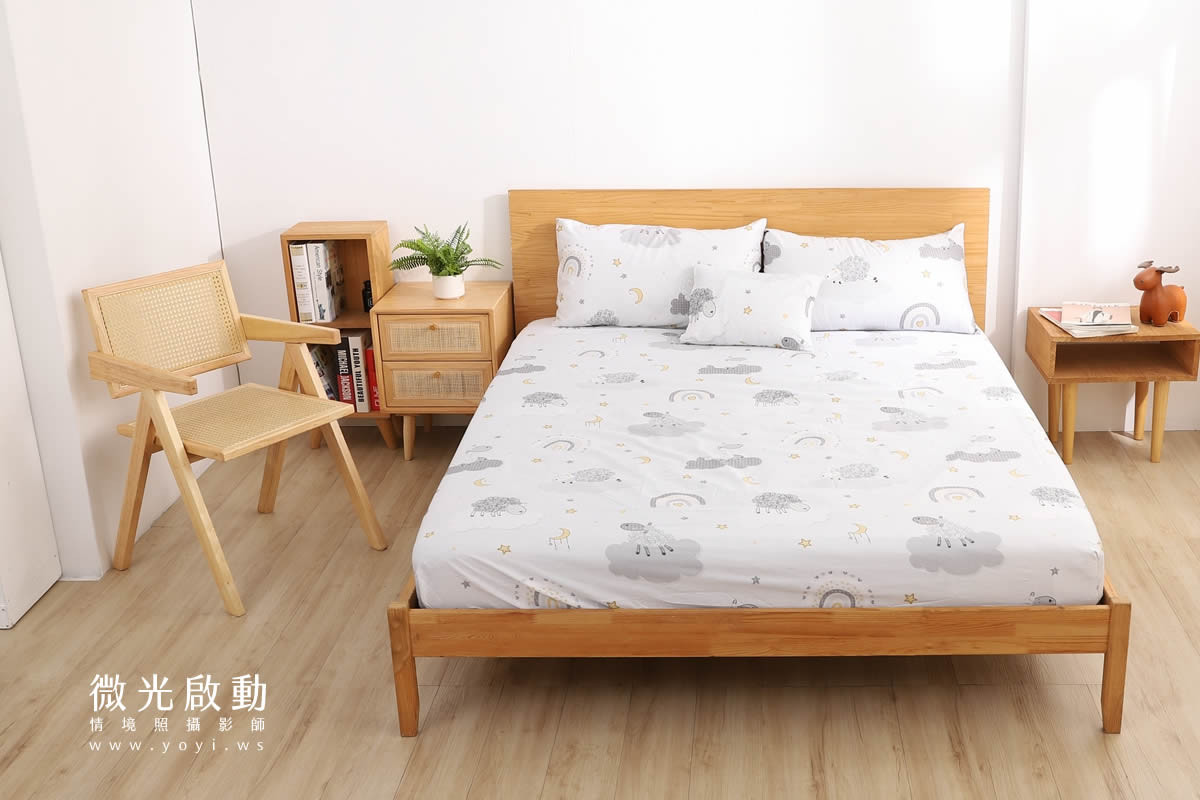 兒童寢具攝影｜童趣圖騰防踢被模特兒熟睡情境攝影｜冠益 31