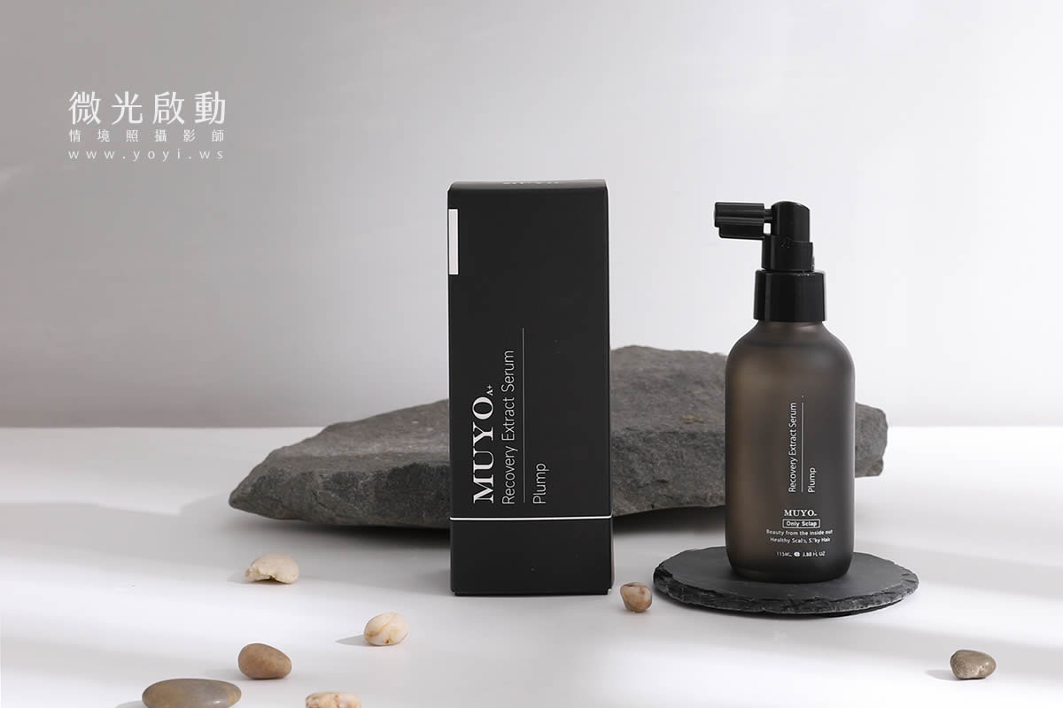 洗髮用品攝影｜深色質感洗髮精與提袋純淨視覺攝影｜葳肯髮粧 19