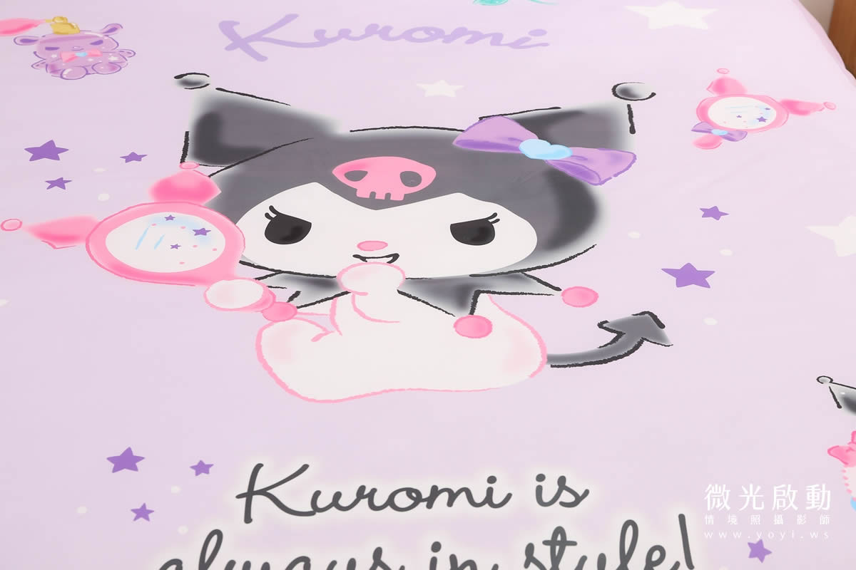 卡通聯名寢具攝影｜美樂蒂粉色童趣雙人床包情境攝影｜銘詳 19