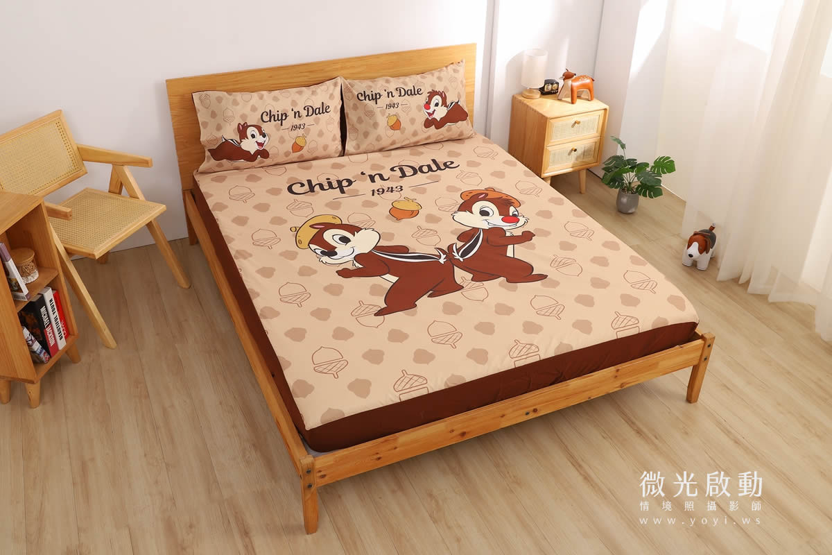 卡通聯名寢具攝影｜美樂蒂粉色童趣雙人床包情境攝影｜銘詳 37