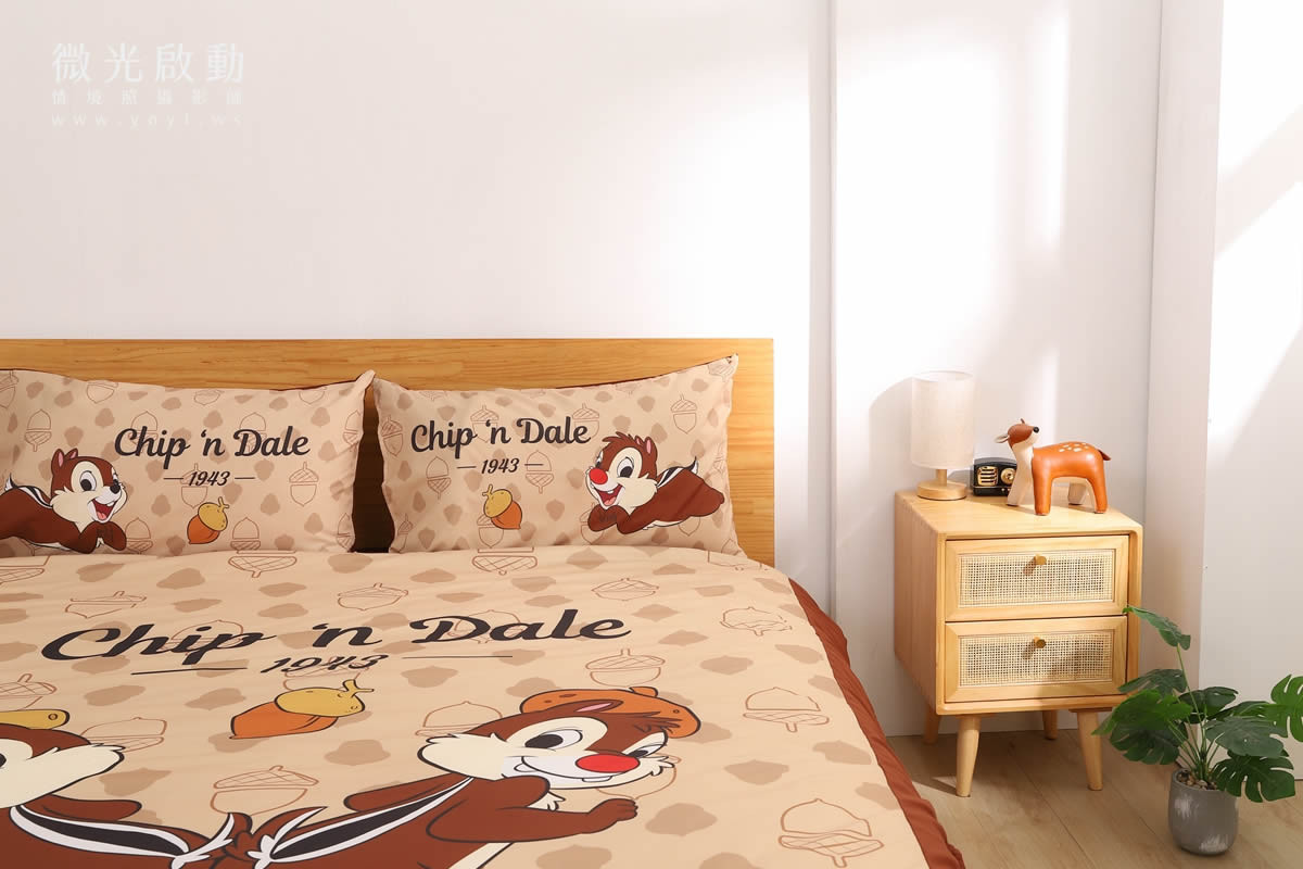 卡通聯名寢具攝影｜美樂蒂粉色童趣雙人床包情境攝影｜銘詳 63