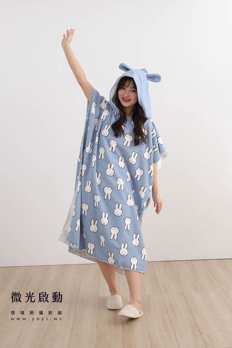 毛巾浴袍商品攝影｜粉色質感浴袍模特兒實穿情境攝影｜星紅織品 47