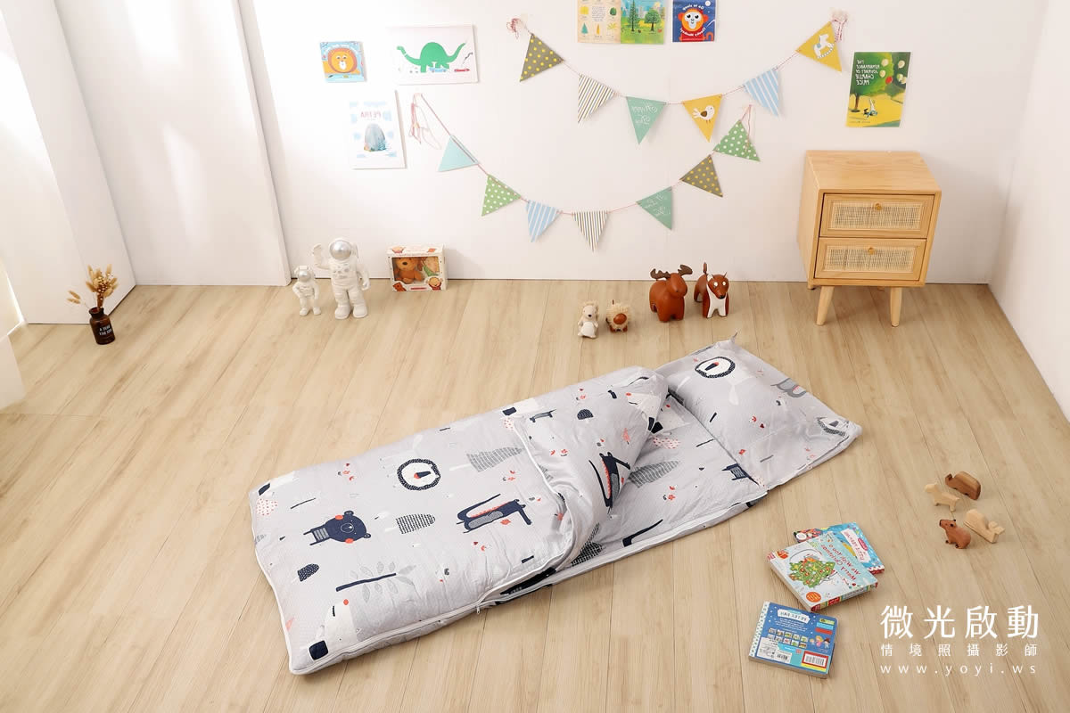 兒童寢具攝影推薦｜幼兒園專用睡墊與寢具組情境攝影｜蒂澄商行 13
