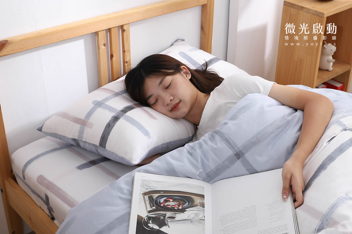 寢具商品攝影｜高支撐機能枕頭模特兒熟睡情境攝影｜新豪國際 209