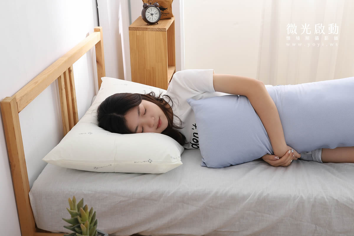 寢具商品攝影｜高支撐機能枕頭模特兒熟睡情境攝影｜新豪國際 59