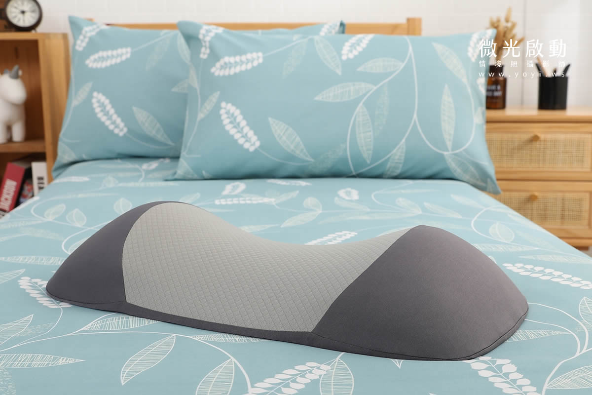 夏季寢具攝影｜藍色童趣圖騰單人床包與涼蓆情境攝影｜宜立固才 5