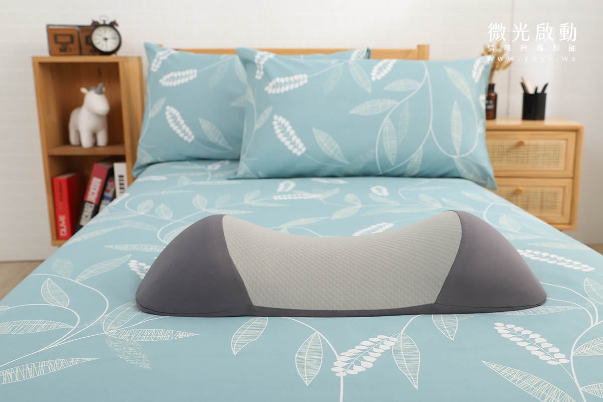 夏季寢具攝影｜藍色童趣圖騰單人床包與涼蓆情境攝影｜宜立固才 45