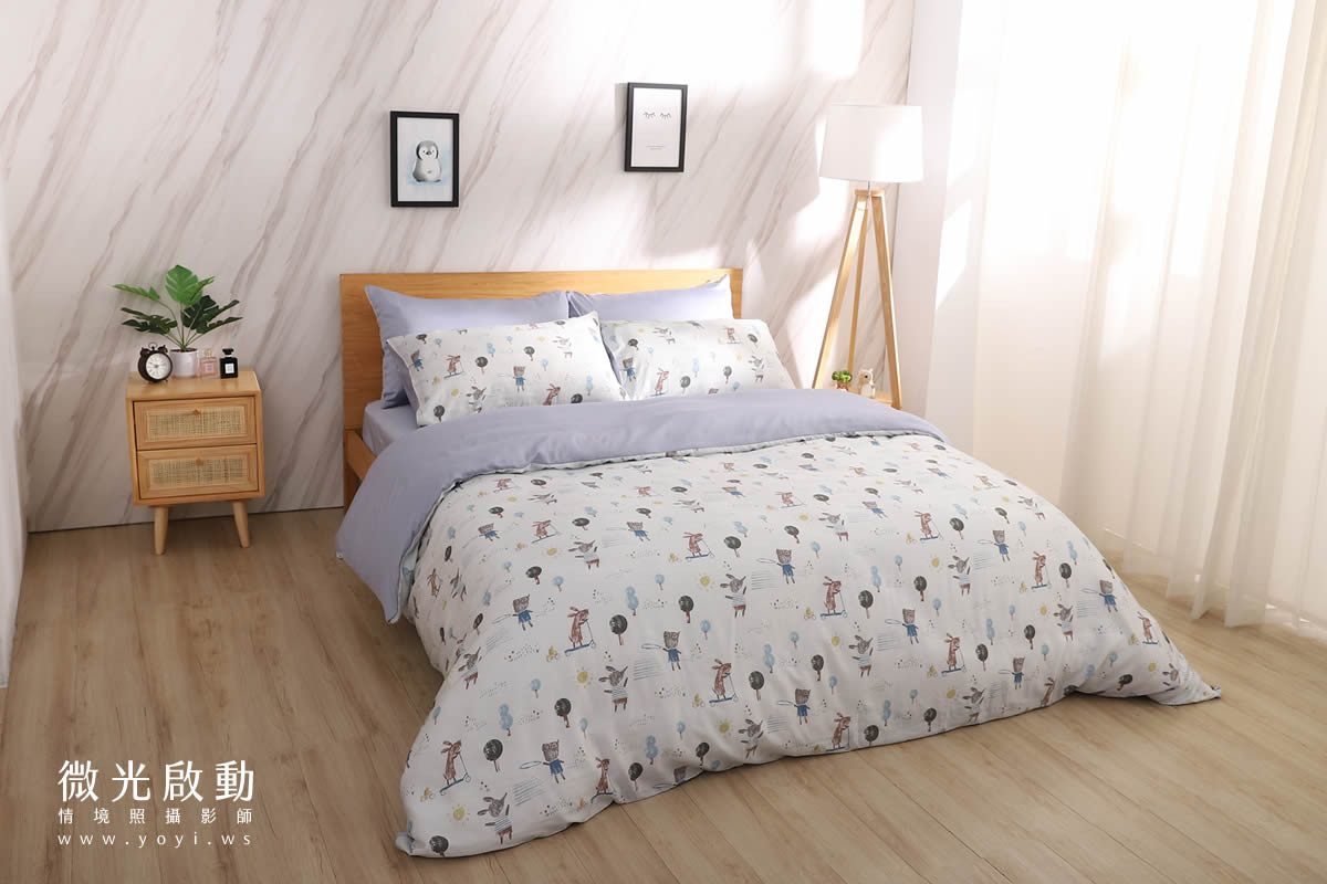 寢具商品攝影｜清新明亮雙人床包組浪漫情境攝影 27