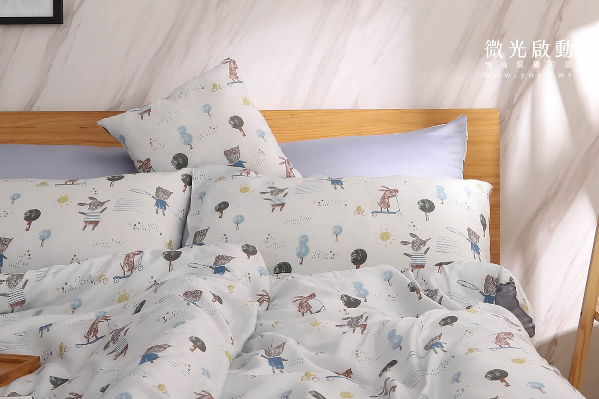 寢具商品攝影｜清新明亮雙人床包組浪漫情境攝影 39