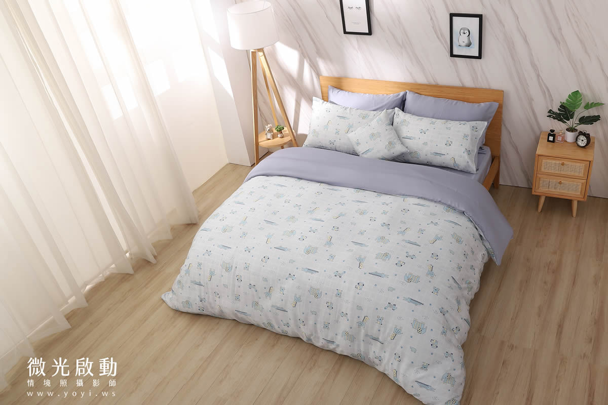 寢具商品攝影｜清新明亮雙人床包組浪漫情境攝影 47