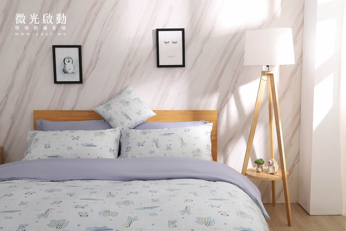 寢具商品攝影｜清新明亮雙人床包組浪漫情境攝影 59