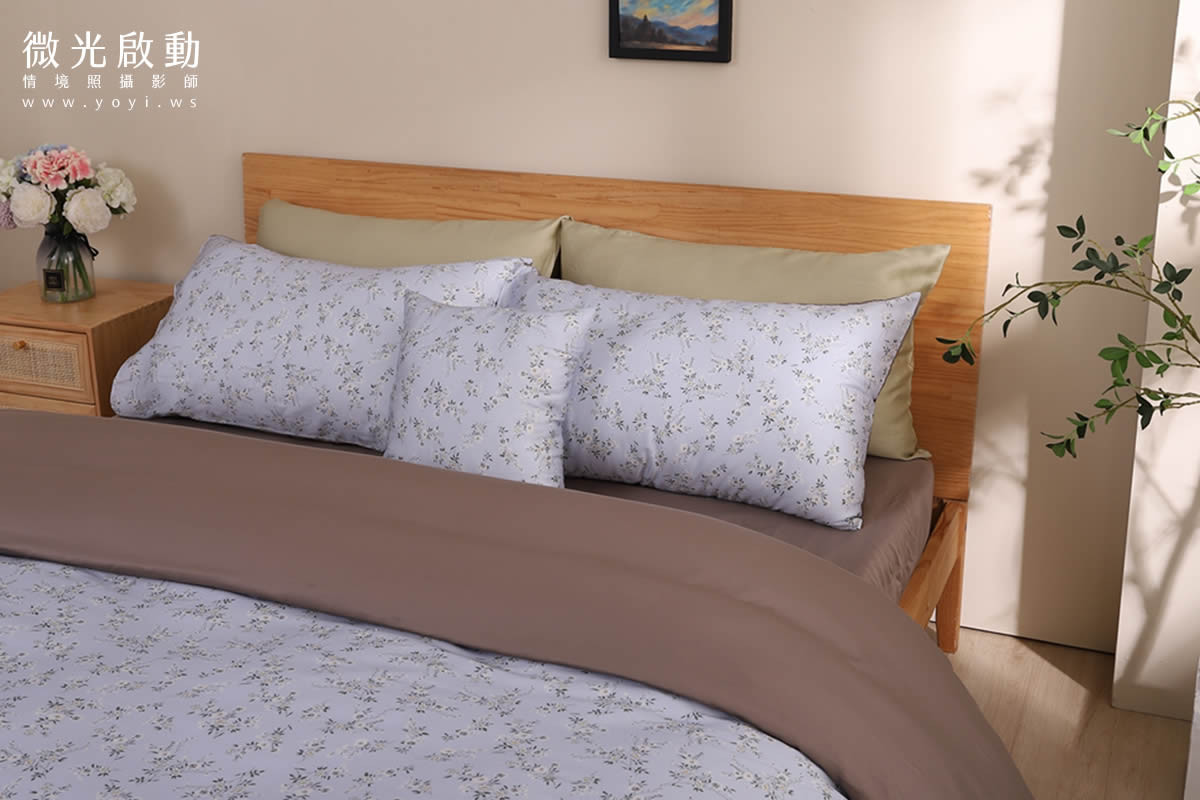 寢具商品攝影｜清新明亮雙人床包組浪漫情境攝影 61