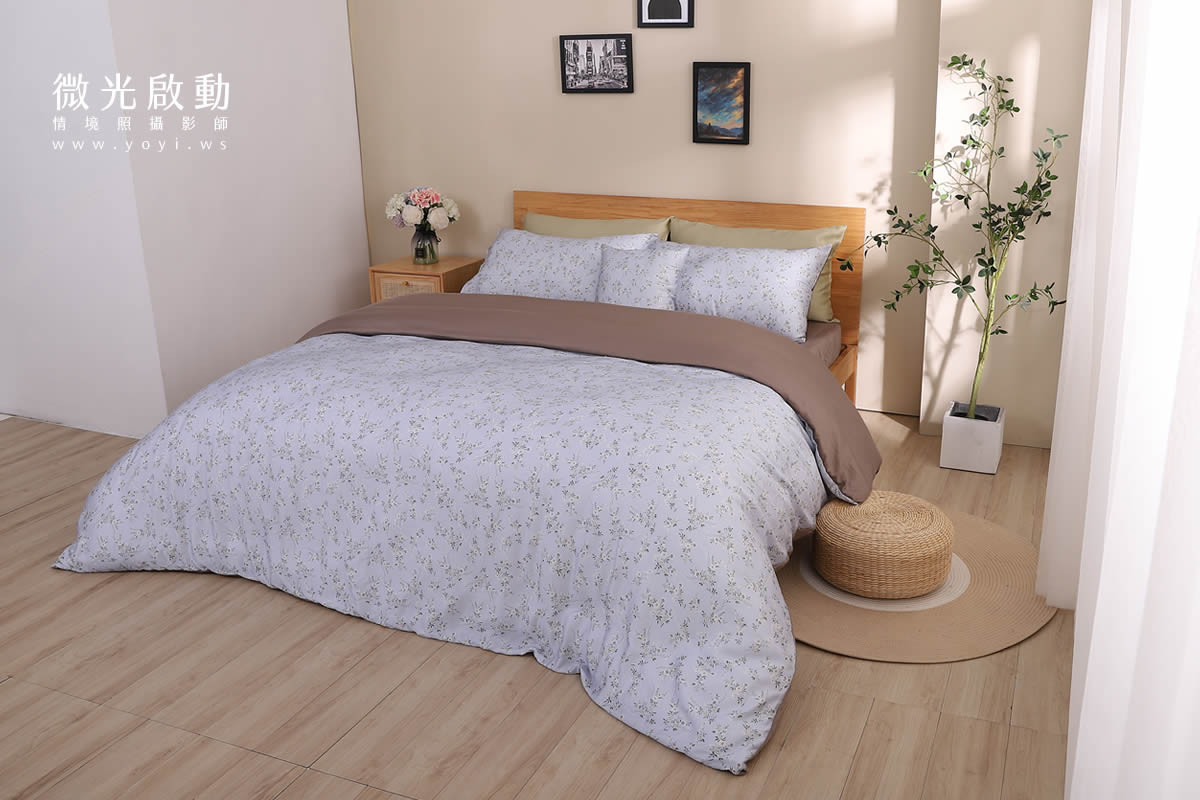 寢具商品攝影｜清新明亮雙人床包組浪漫情境攝影 71