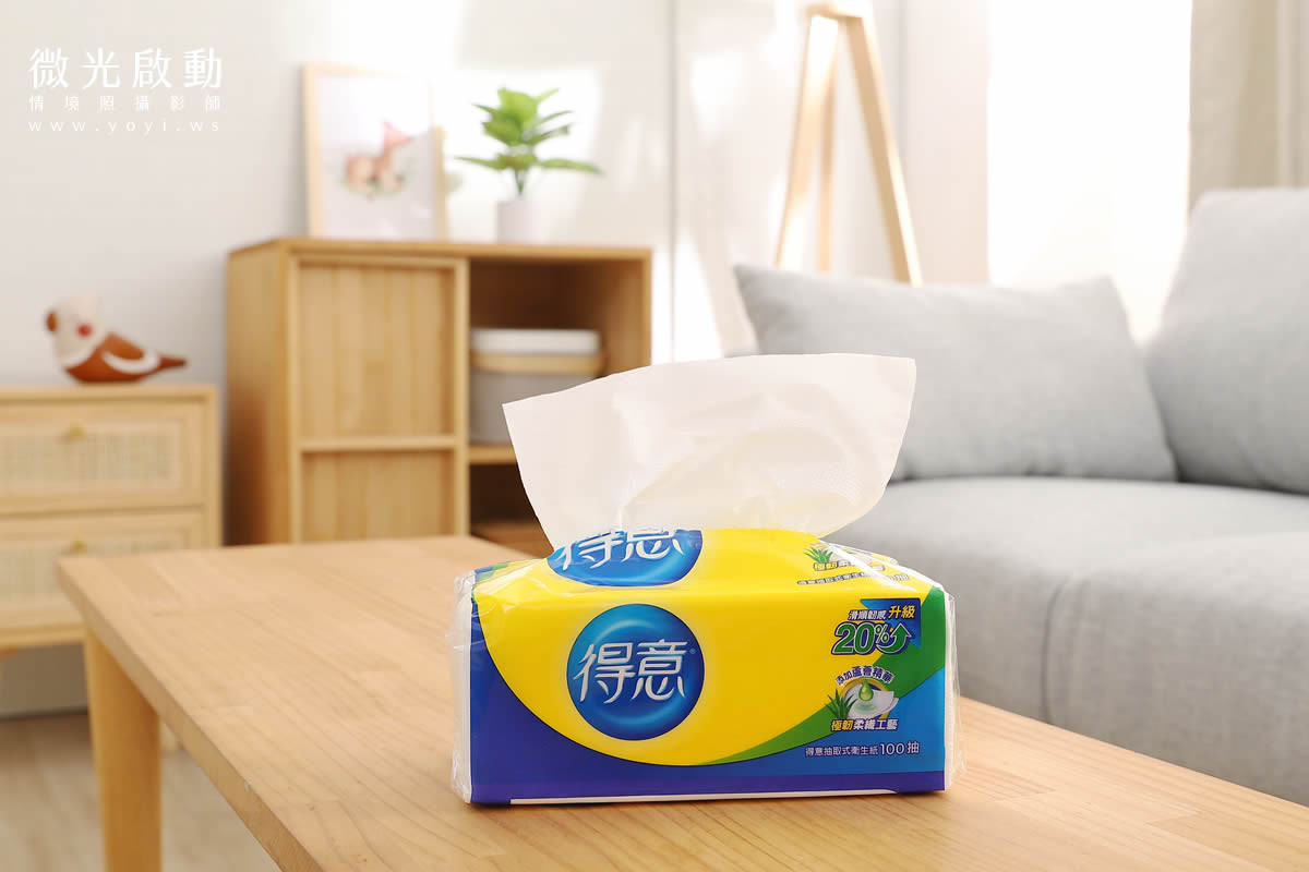 得意衛生紙商品攝影｜居家衛浴空間柔軟抽取式面紙情境攝影 15