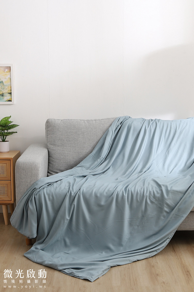 寢具配件攝影｜灰色質感沙發毯保暖情境攝影｜瑞益寢具 23