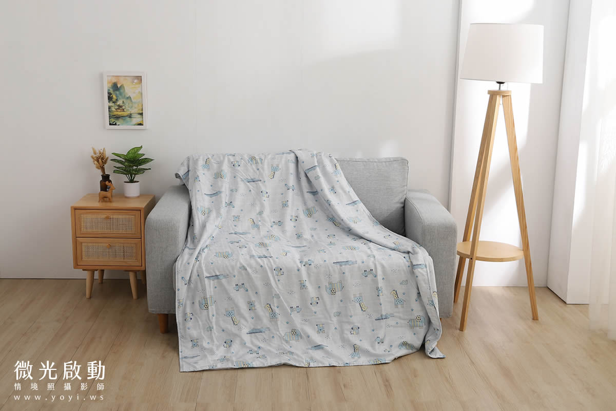 寢具配件攝影｜灰色質感沙發毯保暖情境攝影｜瑞益寢具 39