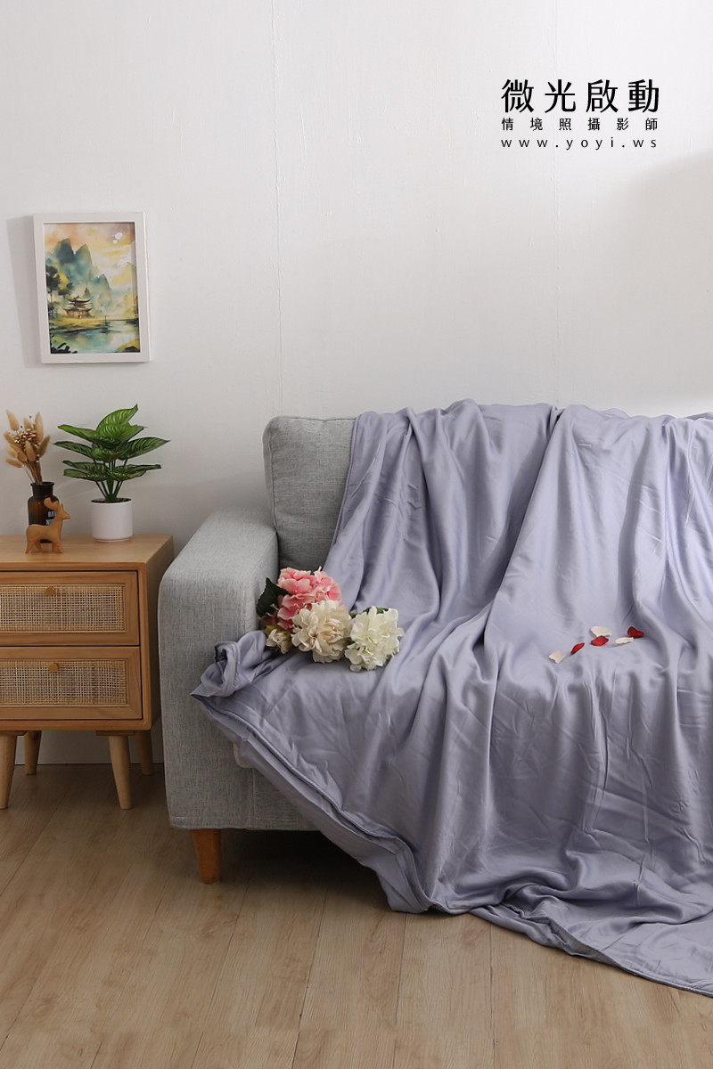 寢具配件攝影｜灰色質感沙發毯保暖情境攝影｜瑞益寢具 41