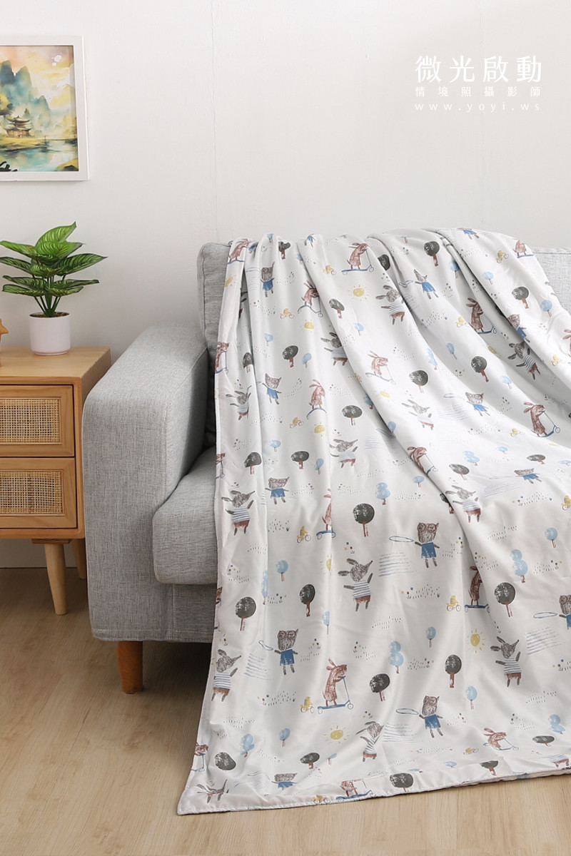 寢具配件攝影｜灰色質感沙發毯保暖情境攝影｜瑞益寢具 53