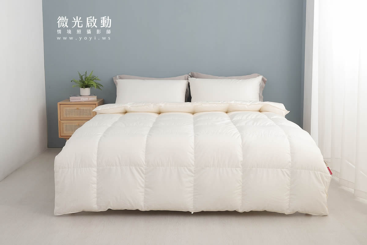 品牌羽絨被攝影｜合隆羽藏高保暖冬被純白情境攝影 21