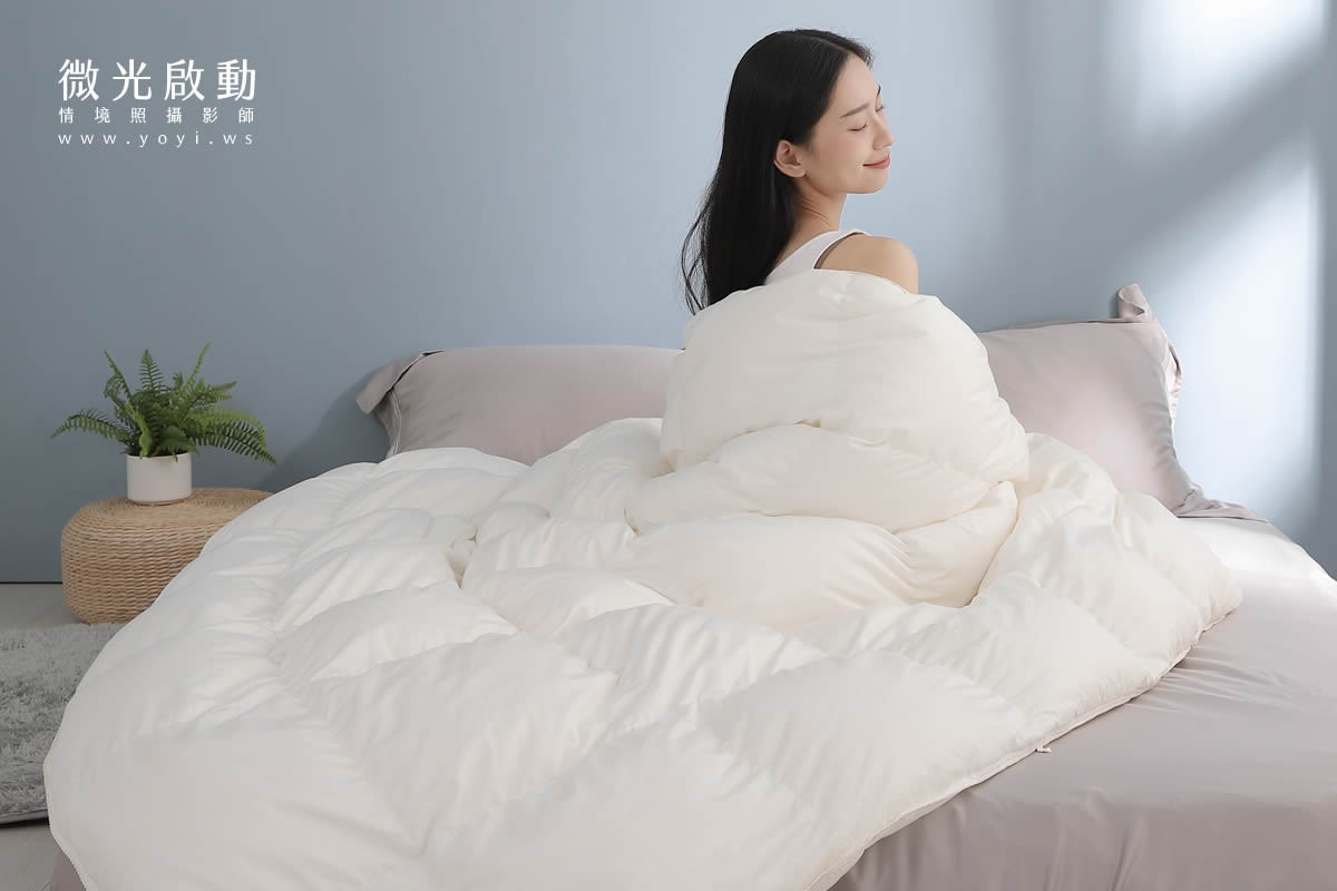 品牌羽絨被攝影｜合隆羽藏高保暖冬被純白情境攝影 29