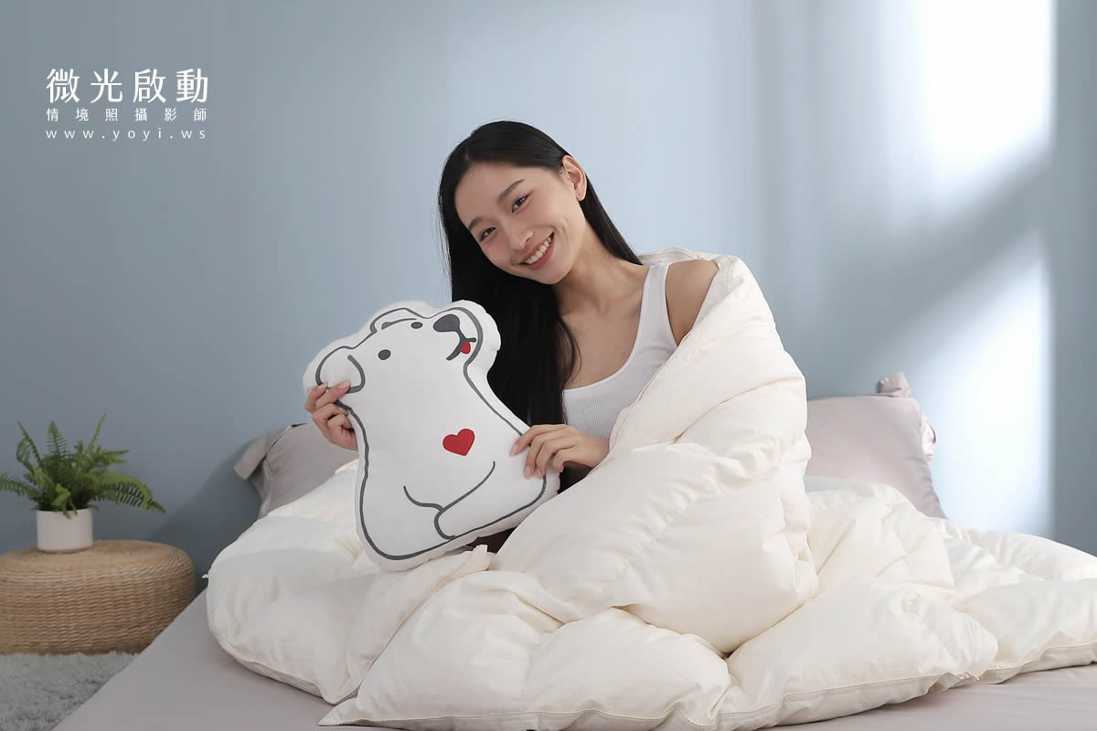 品牌羽絨被攝影｜合隆羽藏高保暖冬被純白情境攝影 49