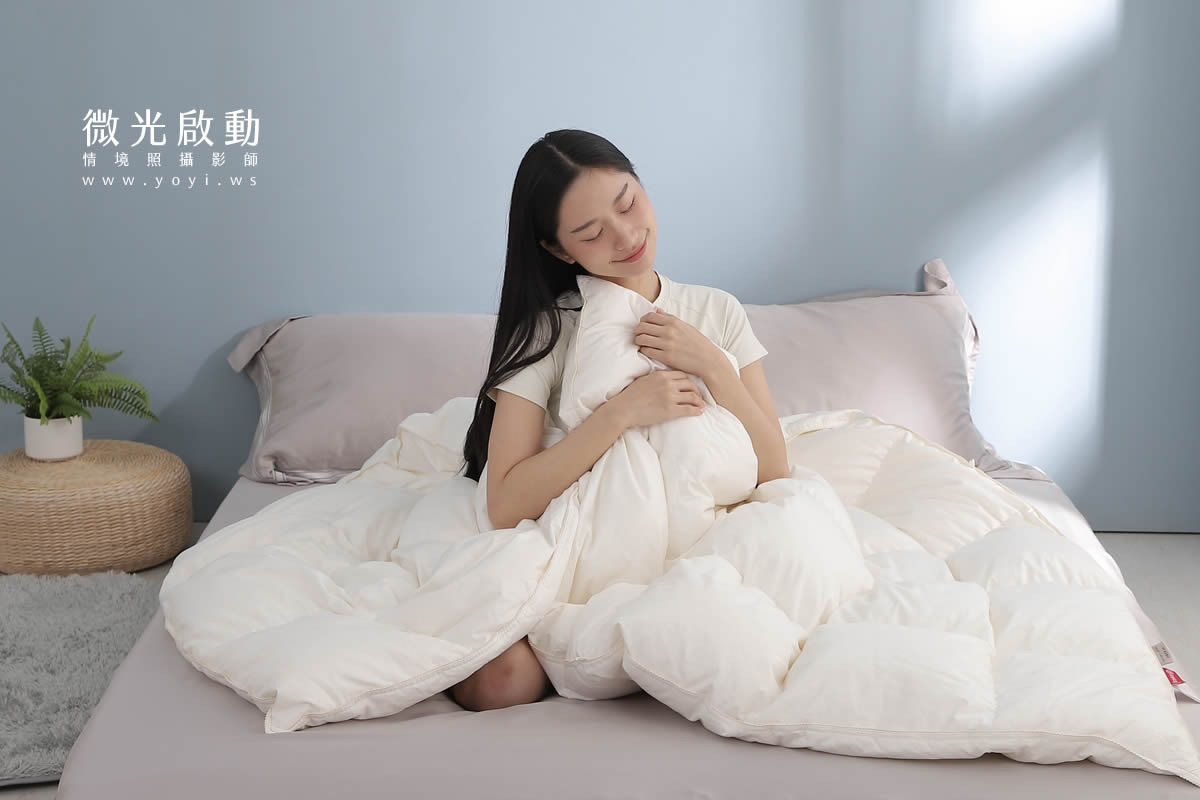 品牌羽絨被攝影｜合隆羽藏高保暖冬被純白情境攝影 73