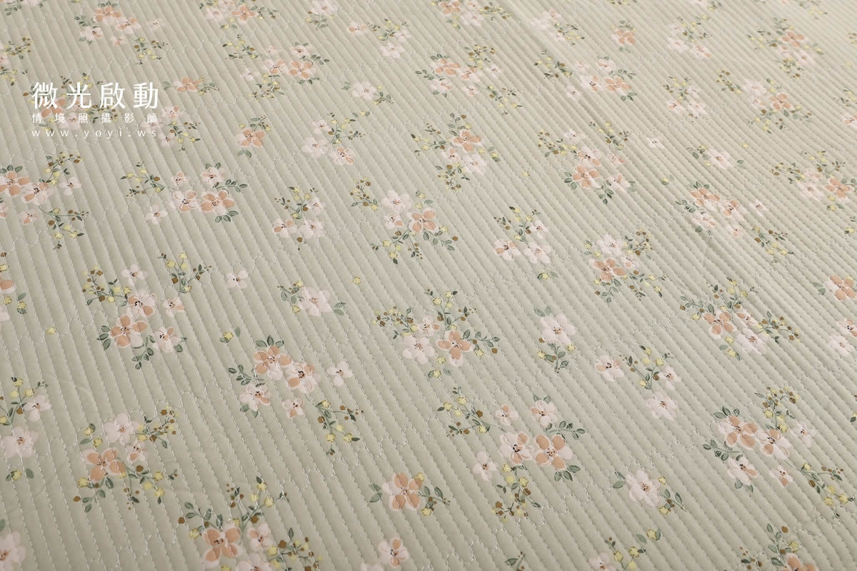 寢具商品攝影｜清新白底碎花雙人床包組情境攝影｜傑昱 9