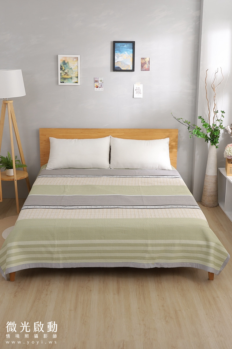 寢具商品攝影｜清新白底碎花雙人床包組情境攝影｜傑昱 31