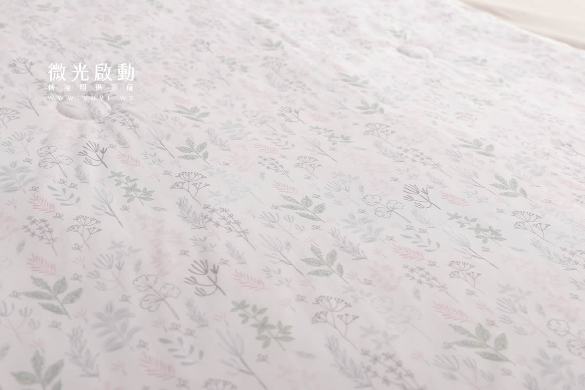 寢具商品攝影｜清新白底碎花雙人床包組情境攝影｜傑昱 39