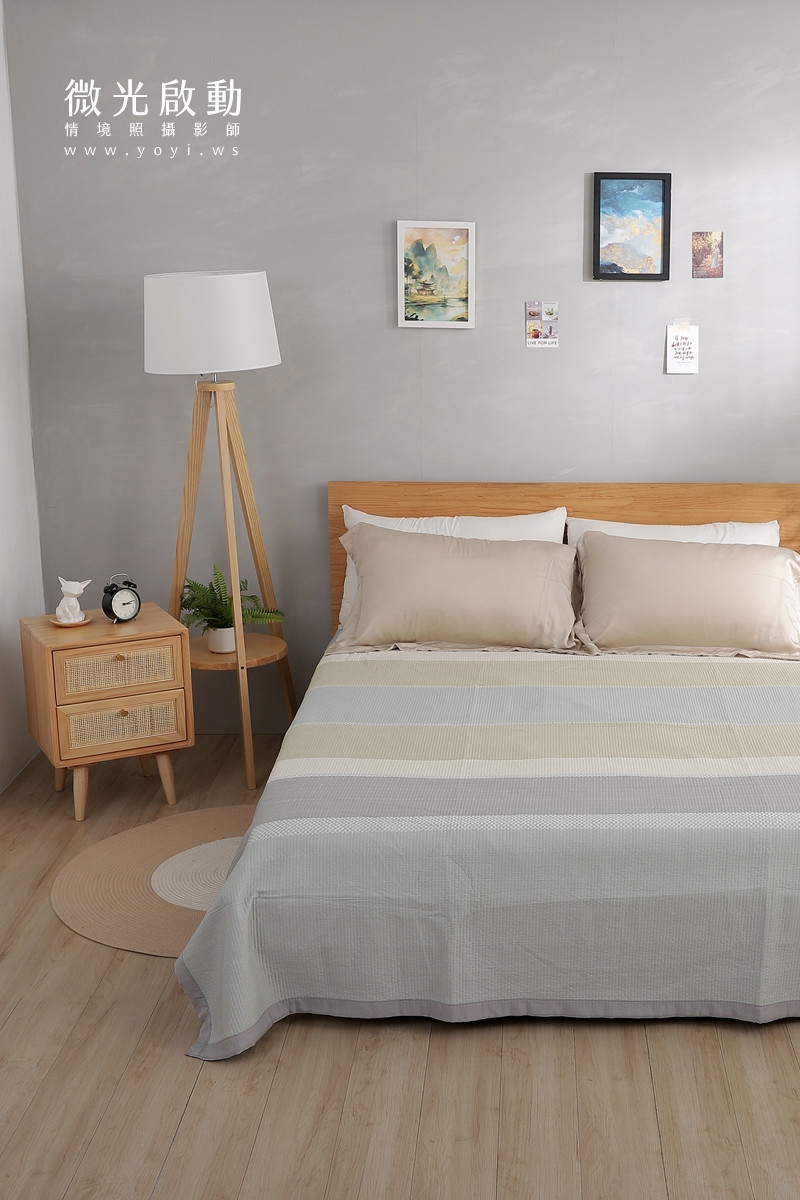 寢具商品攝影｜清新白底碎花雙人床包組情境攝影｜傑昱 51