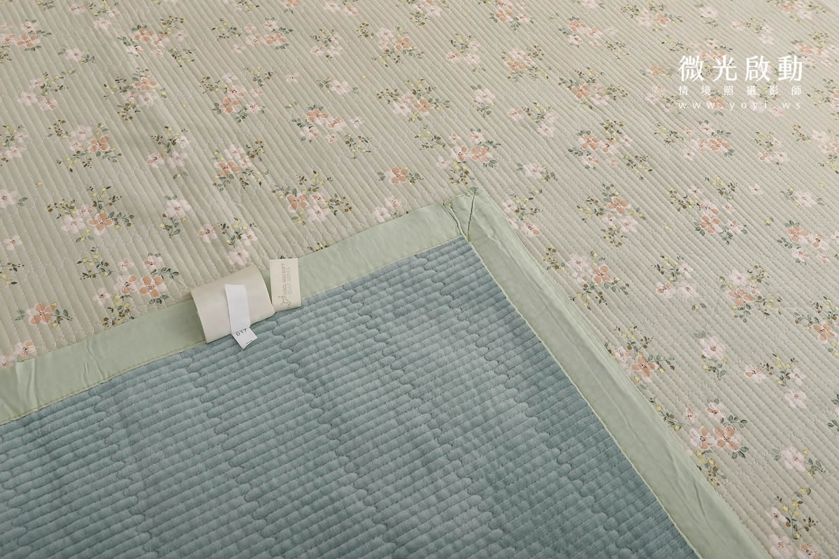 寢具商品攝影｜清新白底碎花雙人床包組情境攝影｜傑昱 127