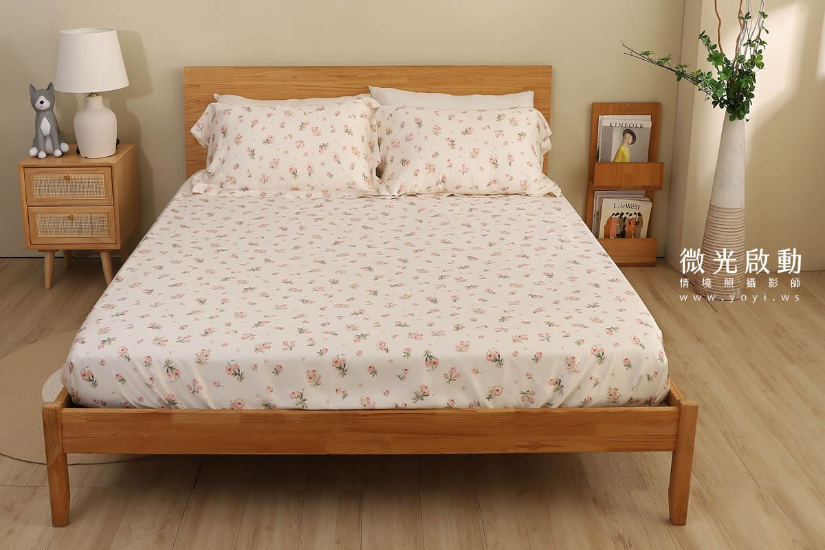 溫馨氛圍寢具商品攝影 床罩拍攝