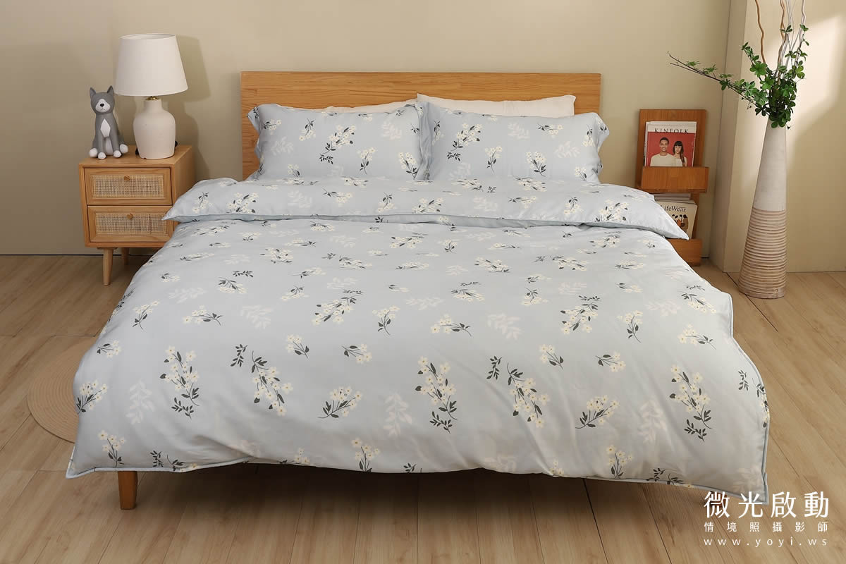 柔和燈光寢具商品攝影 床單拍攝