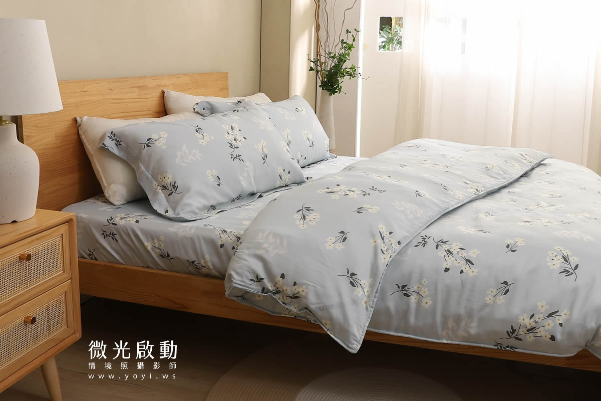 極簡風格寢具商品攝影 保潔墊拍攝