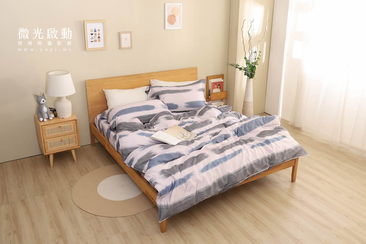 舒適溫暖寢具商品攝影 被套展示拍攝