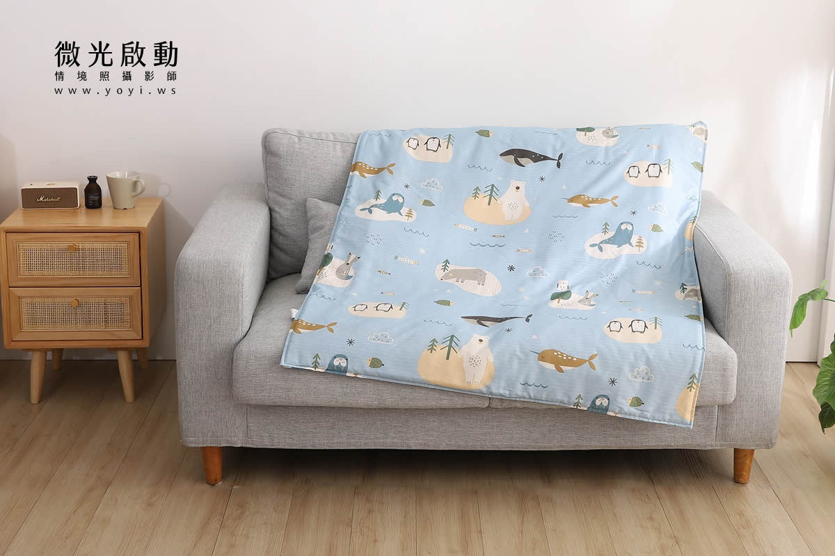 兒童涼被攝影｜夏季透氣涼感圖騰兒童涼被情境攝影｜蒂澄商行 9
