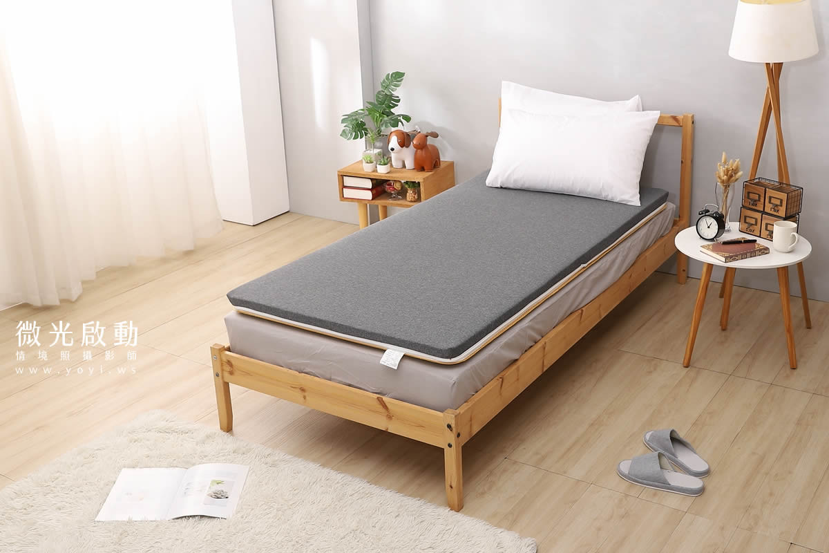 床墊攝影｜冠裕單人床墊與機能枕頭情境攝影｜冠裕 85