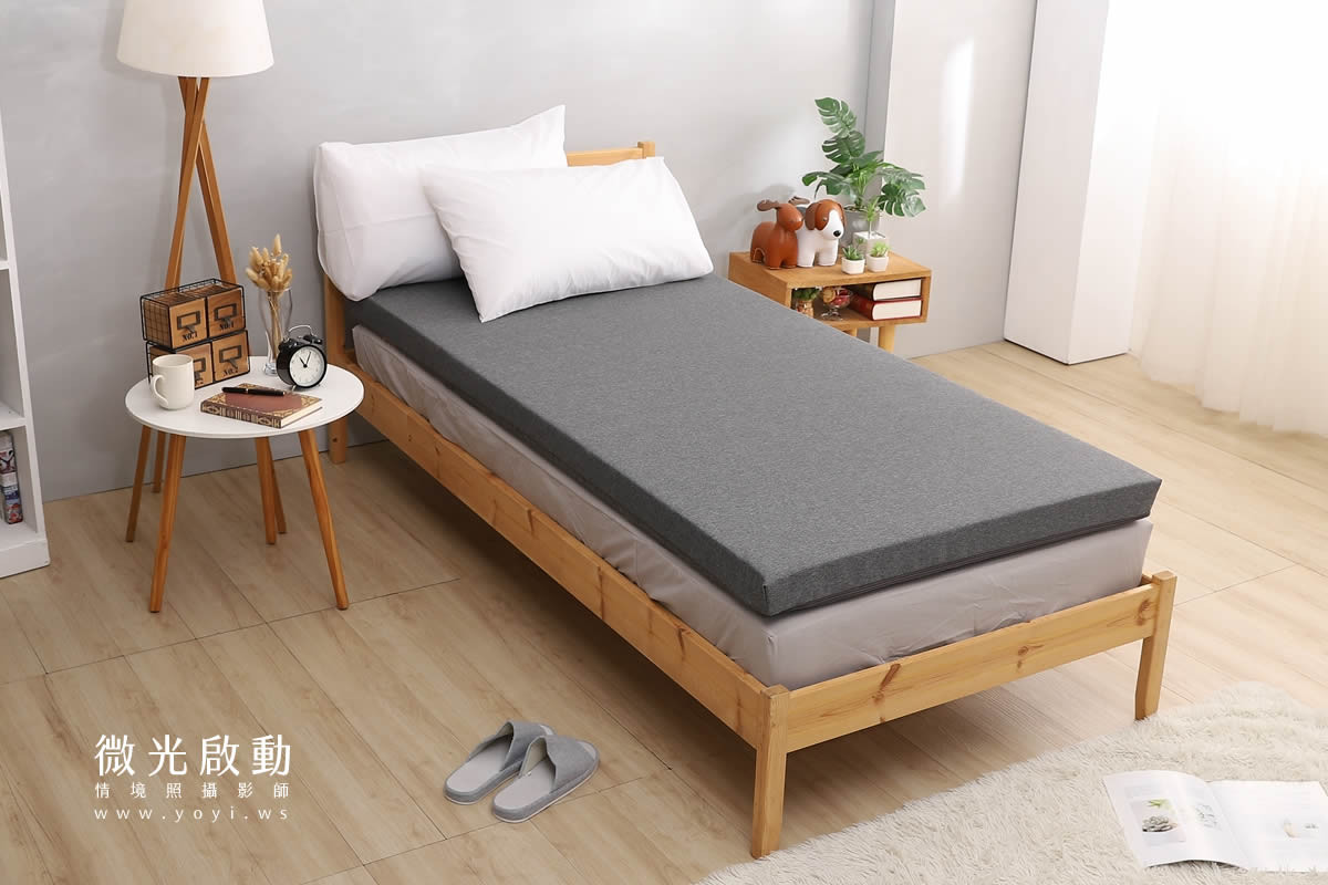 床墊攝影｜冠裕單人床墊與機能枕頭情境攝影｜冠裕 101