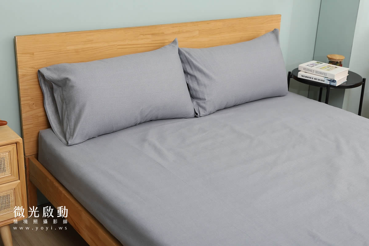 卡通聯名寢具攝影｜人魚漢頓藍色兒童床組情境攝影 25