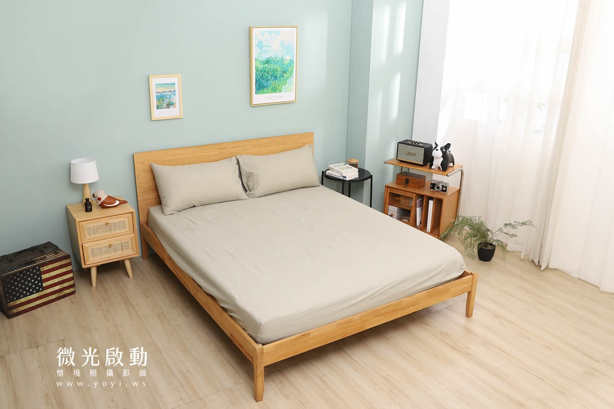 卡通聯名寢具攝影｜人魚漢頓藍色兒童床組情境攝影 39