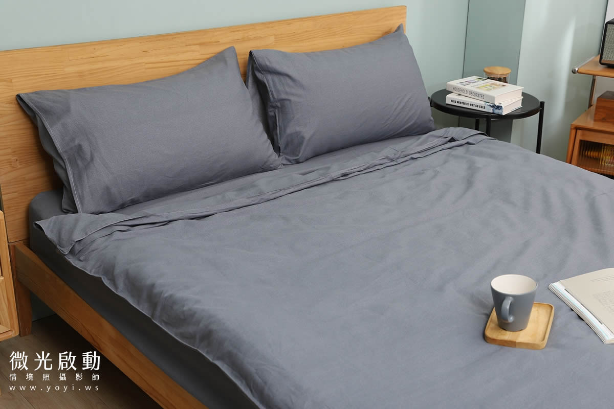 卡通聯名寢具攝影｜人魚漢頓藍色兒童床組情境攝影 65