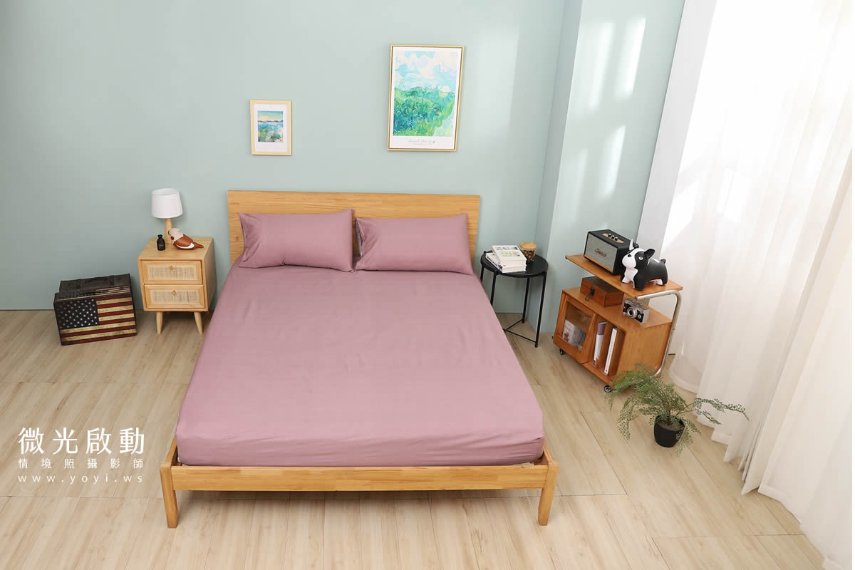 卡通聯名寢具攝影｜人魚漢頓藍色兒童床組情境攝影 69