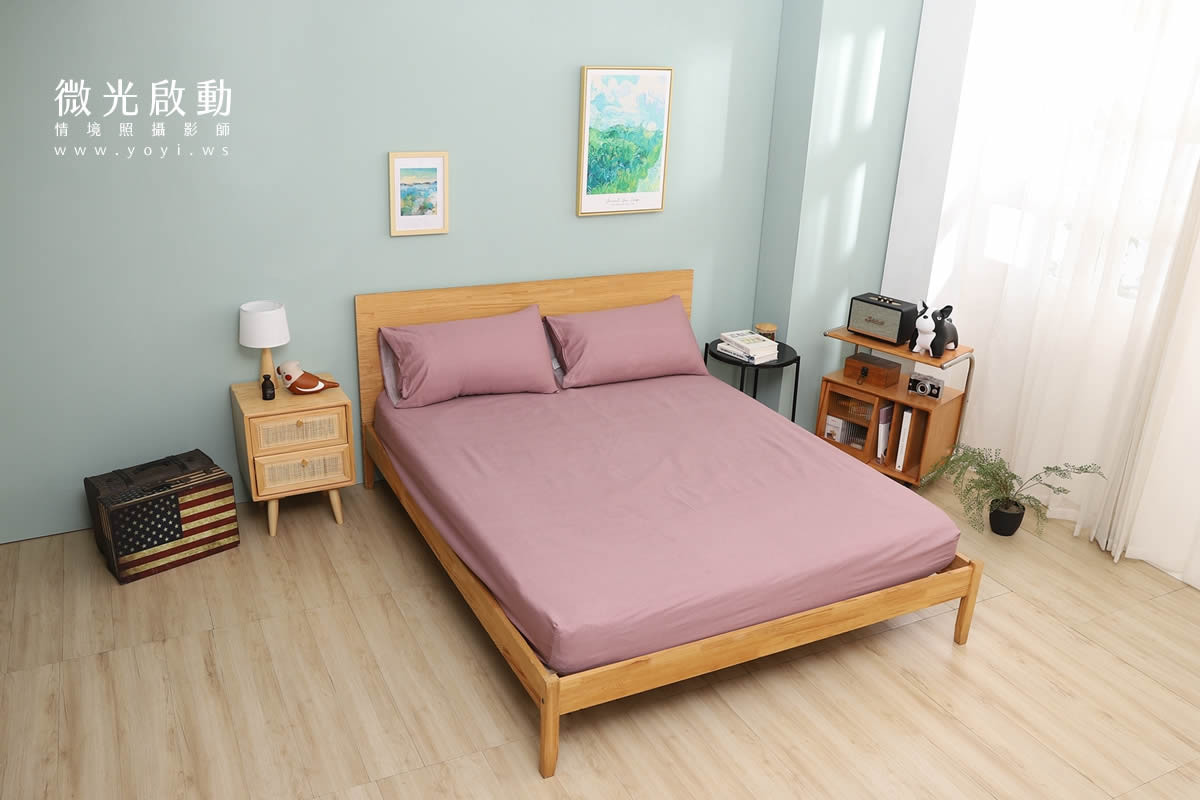 卡通聯名寢具攝影｜人魚漢頓藍色兒童床組情境攝影 71