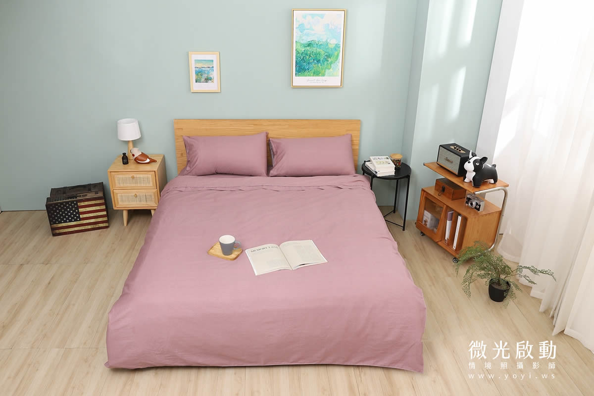 卡通聯名寢具攝影｜人魚漢頓藍色兒童床組情境攝影 75