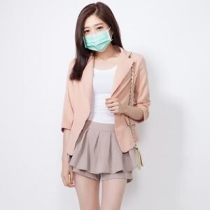 時尚口罩形象 - 特殊色口罩的個性棚拍，電商廣告用